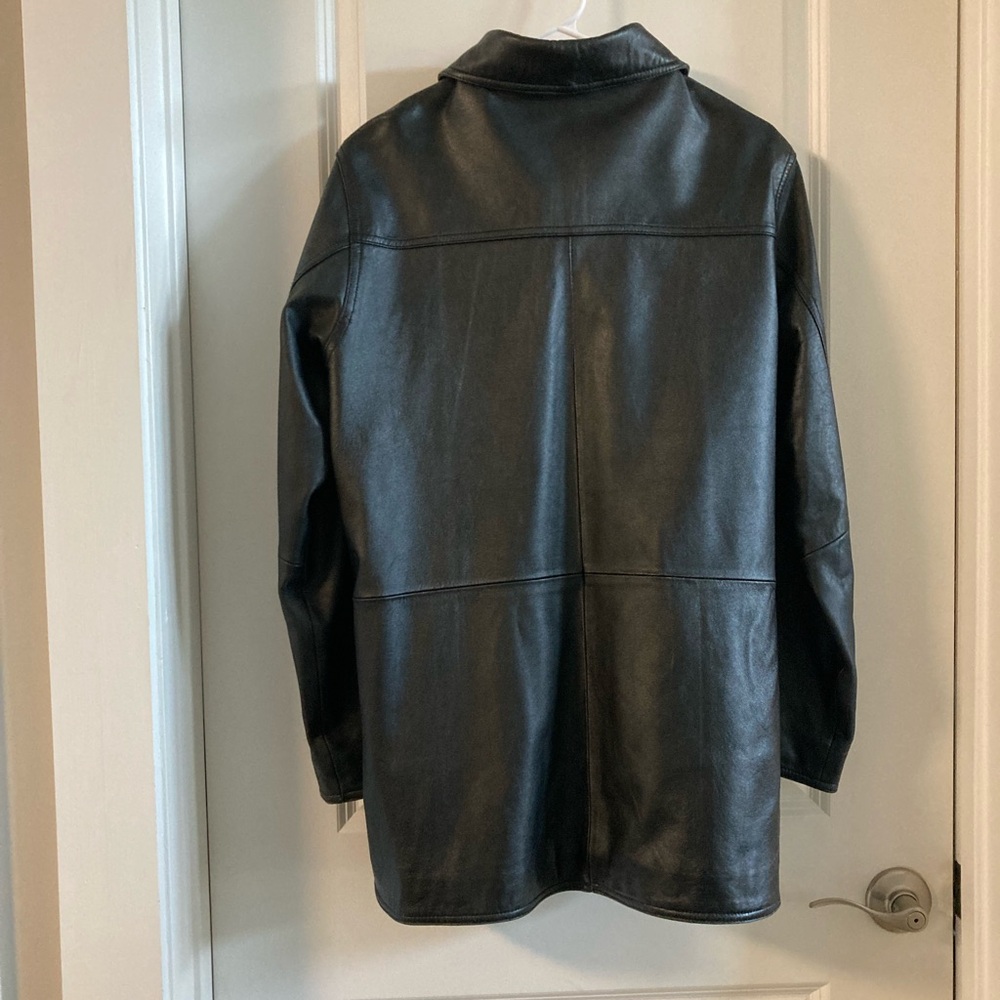 Classic Black Leather Jacket - image 2